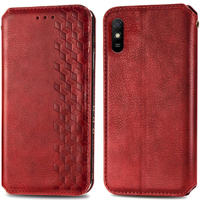 Протиударний Шкіряний Чохол (книжка) GETMAN Cubic (PU) для Xiaomi Redmi 9A Червоний - фото 5