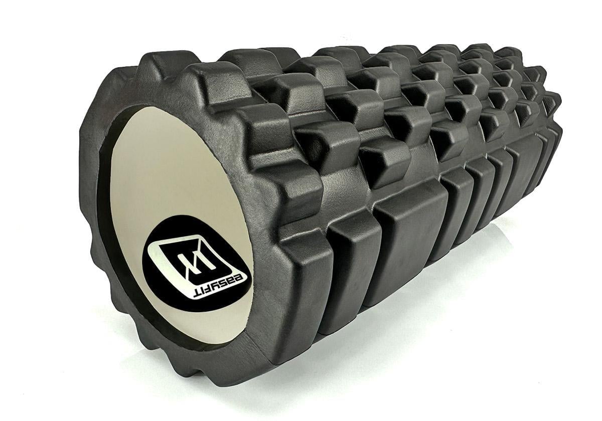 Массажный ролик EasyFit Grid Roller v.1.1 33 см Черный (EF-2020-BK)