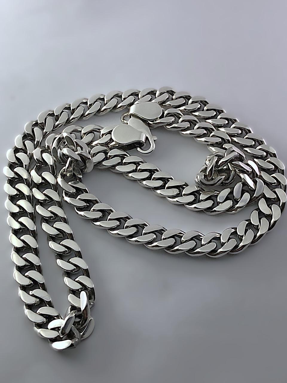 Цепочка серебряная мужская Панцирь 60 см