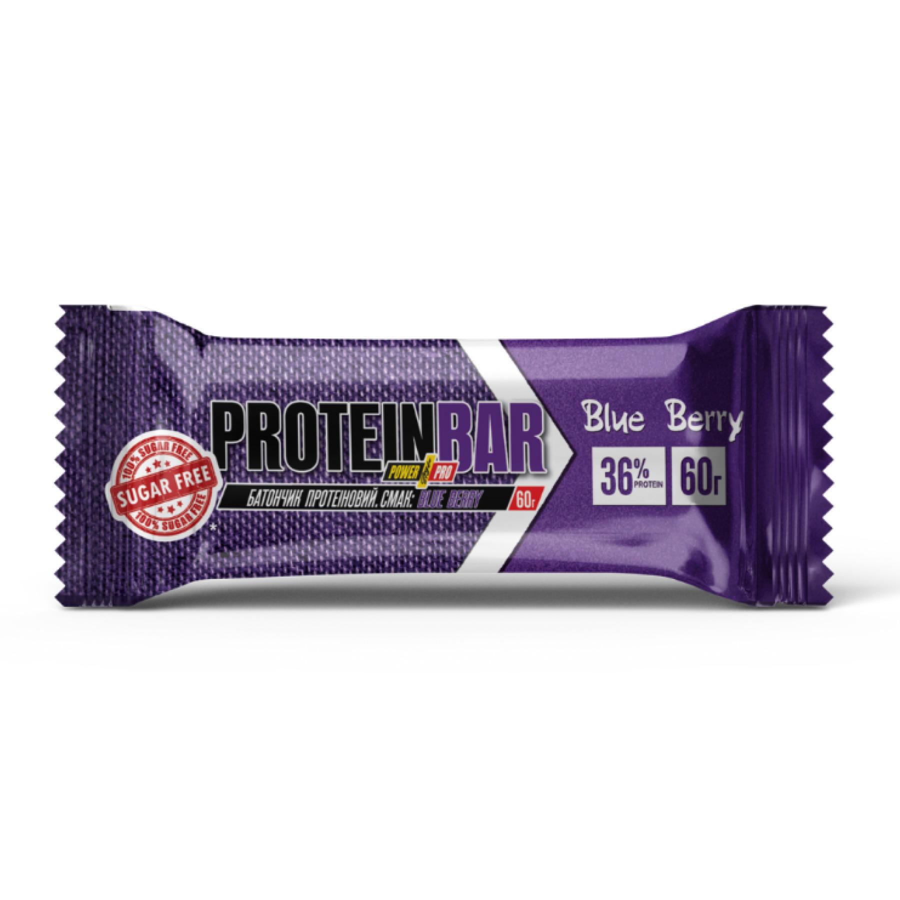Спортивный батончик Power Pro 36% Sugar Free 20x60 г Blue berry (2022-09-0057)