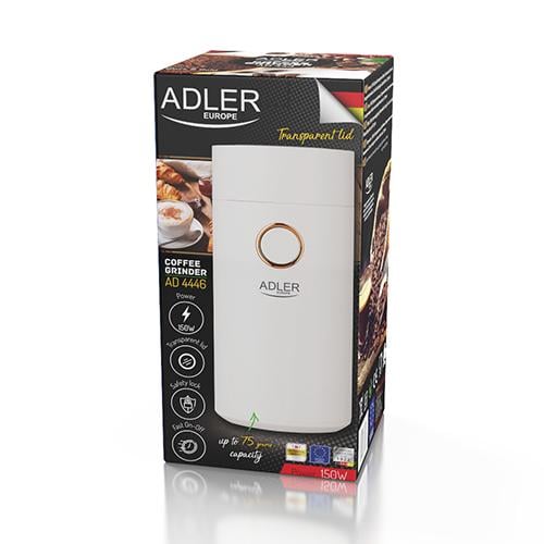 Кофемолка Adler AD 4446wg 150 W White/Gold - фото 10