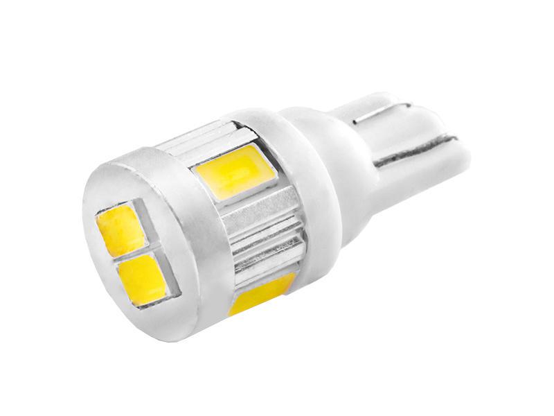 Автолампа светодиодная T10 W5W 12 В SMD5630-6led Белый (3295)