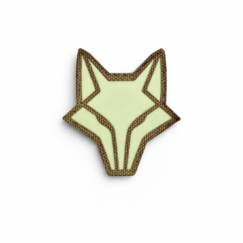 Шеврон на липучке Laser Cut Волк Wolf 6х5,5 см Мультикам/Люминистентный