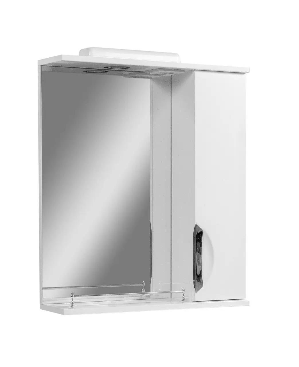 Зеркало для ванной комнаты Грация 50 с подсветкой правое (26352027) - фото 2 Зеркало для ванной комнаты Грация 50 с подсветкой правое (26352027) - фото 2