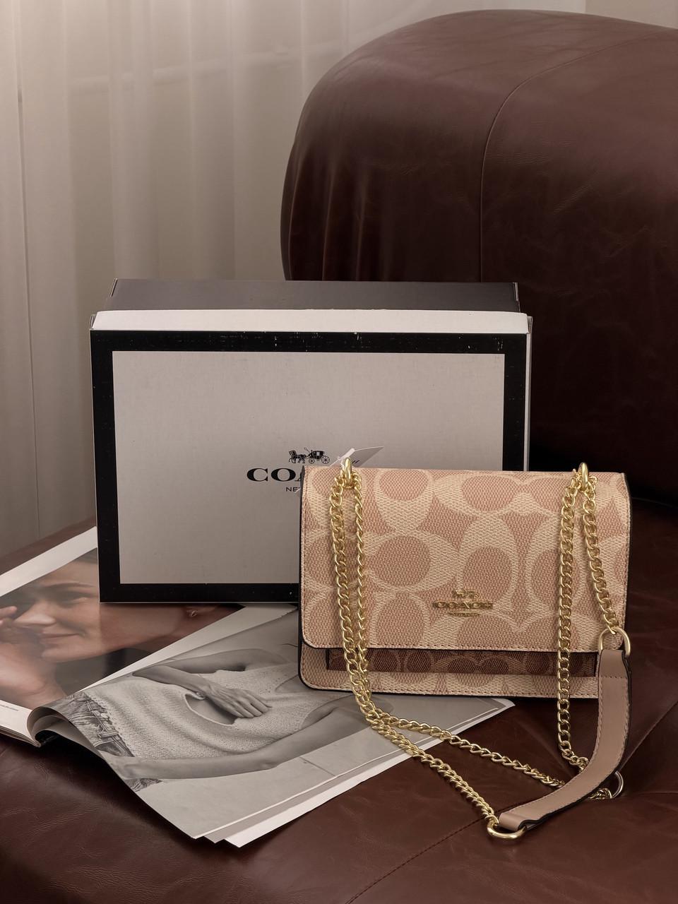 Сумка жіноча Coach Mini Klare через плече Коуч Пудрово-коричневий (3122874071)