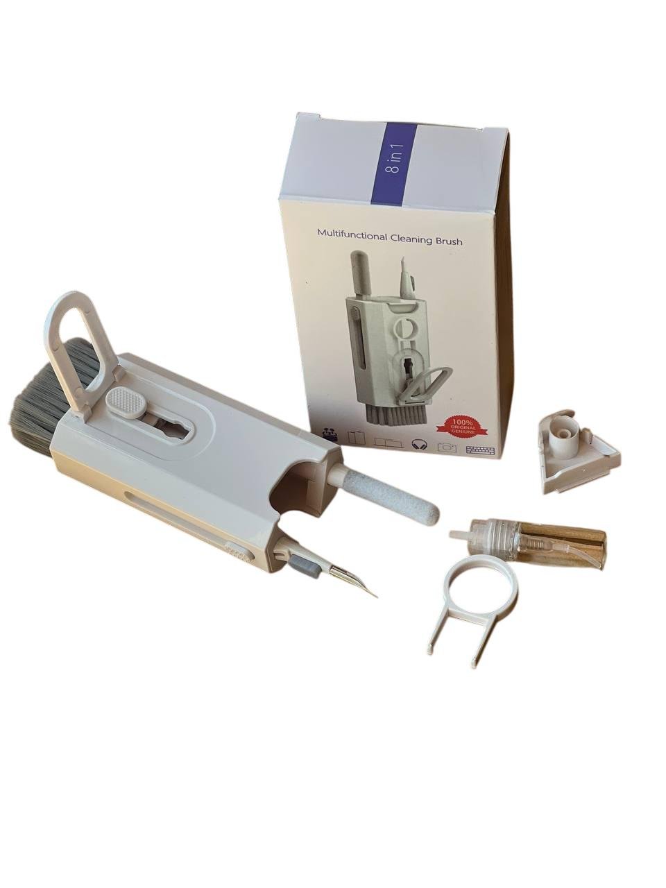 Набор для чистки гаджетов 8в1 щетка для клавиатуры/пинцет/гель/спрей/подставка - фото 3 Набор для чистки гаджетов 8в1 щетка для клавиатуры/пинцет/гель/спрей/подставка - фото 3