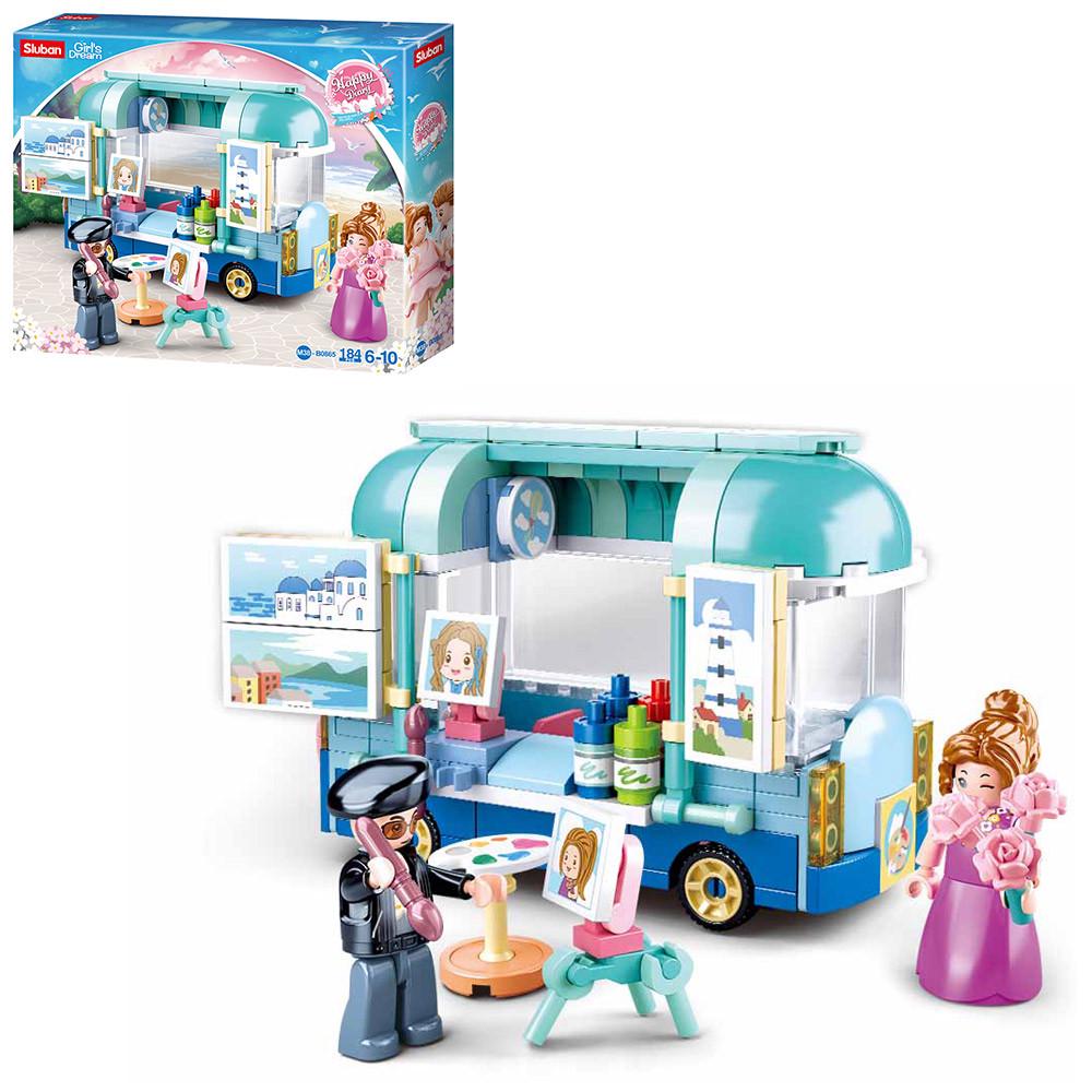 Конструктор Sluban M38-B0865 Happy Diary Художественная студия на колесах 184 дет. (5581)
