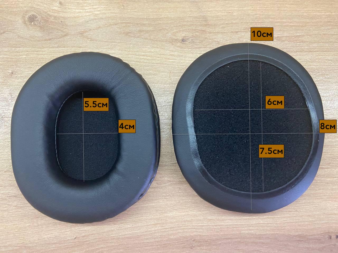 Амбушюри універсальні для навушників овальні 10х8 см Чорний (30502130) - фото 2 Амбушюри універсальні для навушників овальні 10х8 см Чорний (30502130) - фото 2