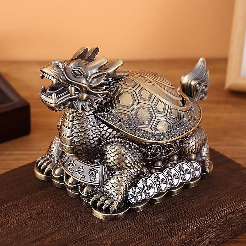 Пепельница металлическая Дракон Латунь (Арт1126)