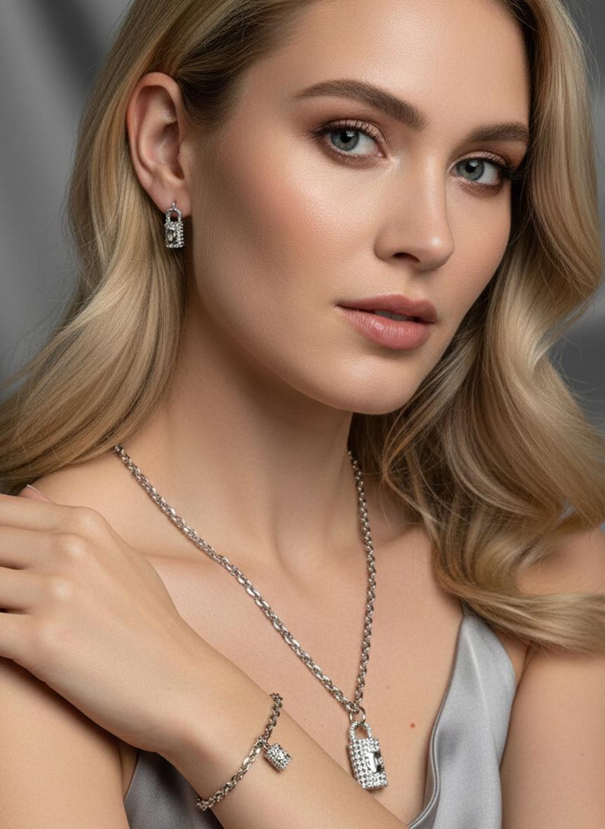 Комплект украшений Жанет серьги/колье/браслет (WR-106-ONE SIZE)