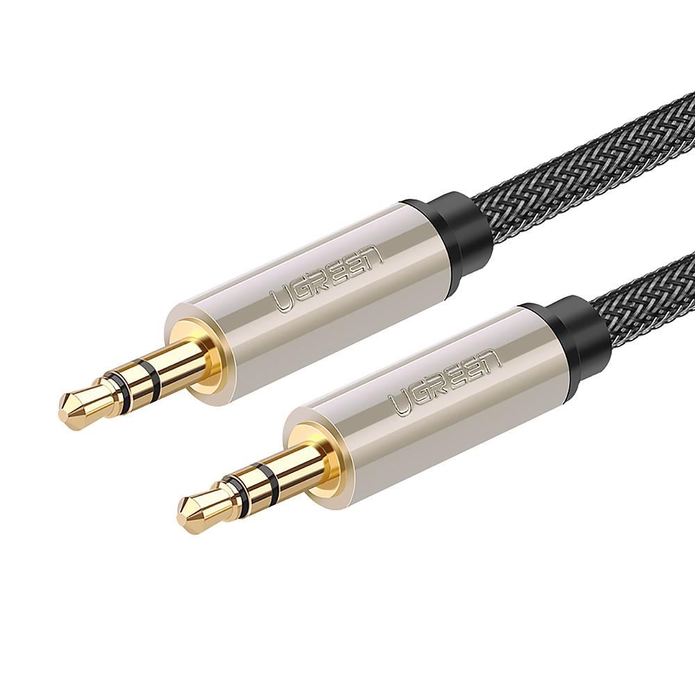 Кабель аудіо UGREEN AV125 3,5 мм Male to 3,5 мм Male Hi-Fi Audio Cable Net Braid 3 м Black (10605) - фото 2 Кабель аудіо UGREEN AV125 3,5 мм Male to 3,5 мм Male Hi-Fi Audio Cable Net Braid 3 м Black (10605) - фото 2