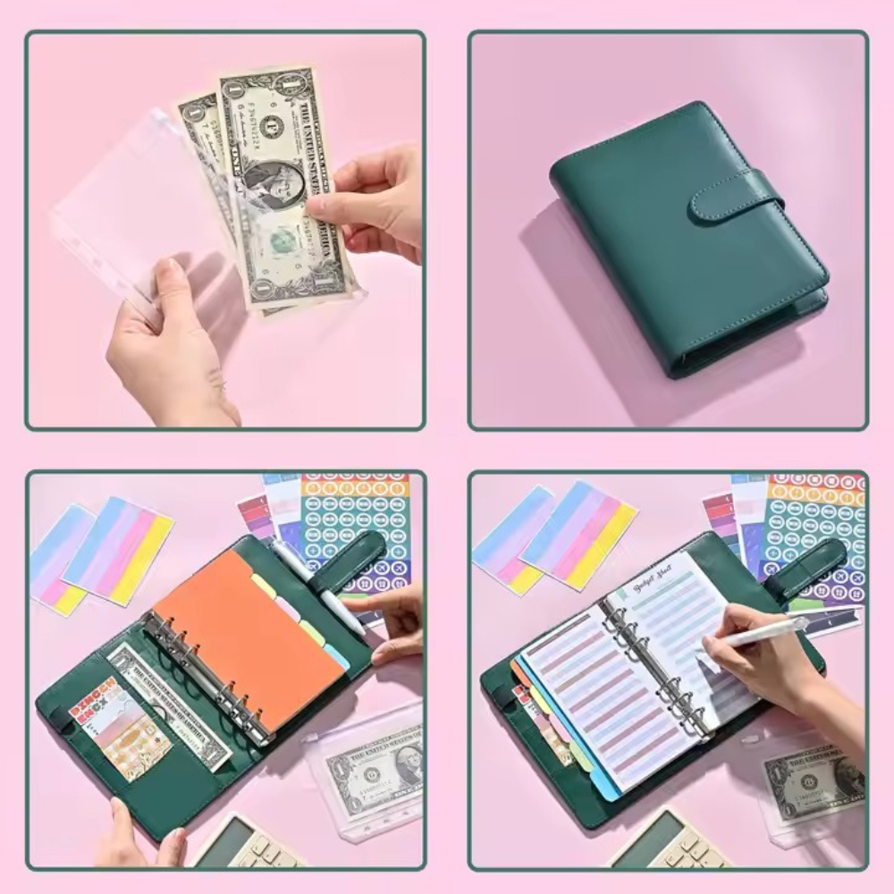 Блокнот-планер для грошей бюджету та зберігання фінансів/для ведення обліку доходу формат А6 Зелений - фото 4 Блокнот-планер для грошей бюджету та зберігання фінансів/для ведення обліку доходу формат А6 Зелений - фото 4