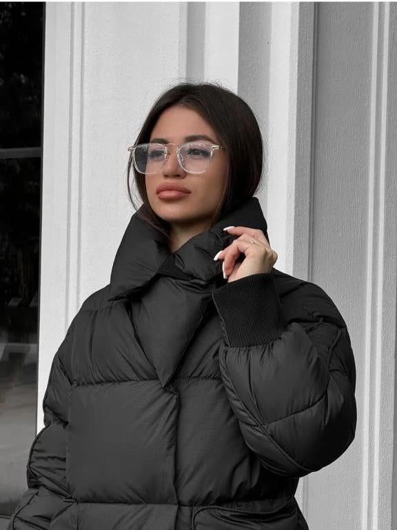 Пуховик жіночий зимовий D&V Coture DV-0011 р. 48 Чорний (29176036) - фото 3