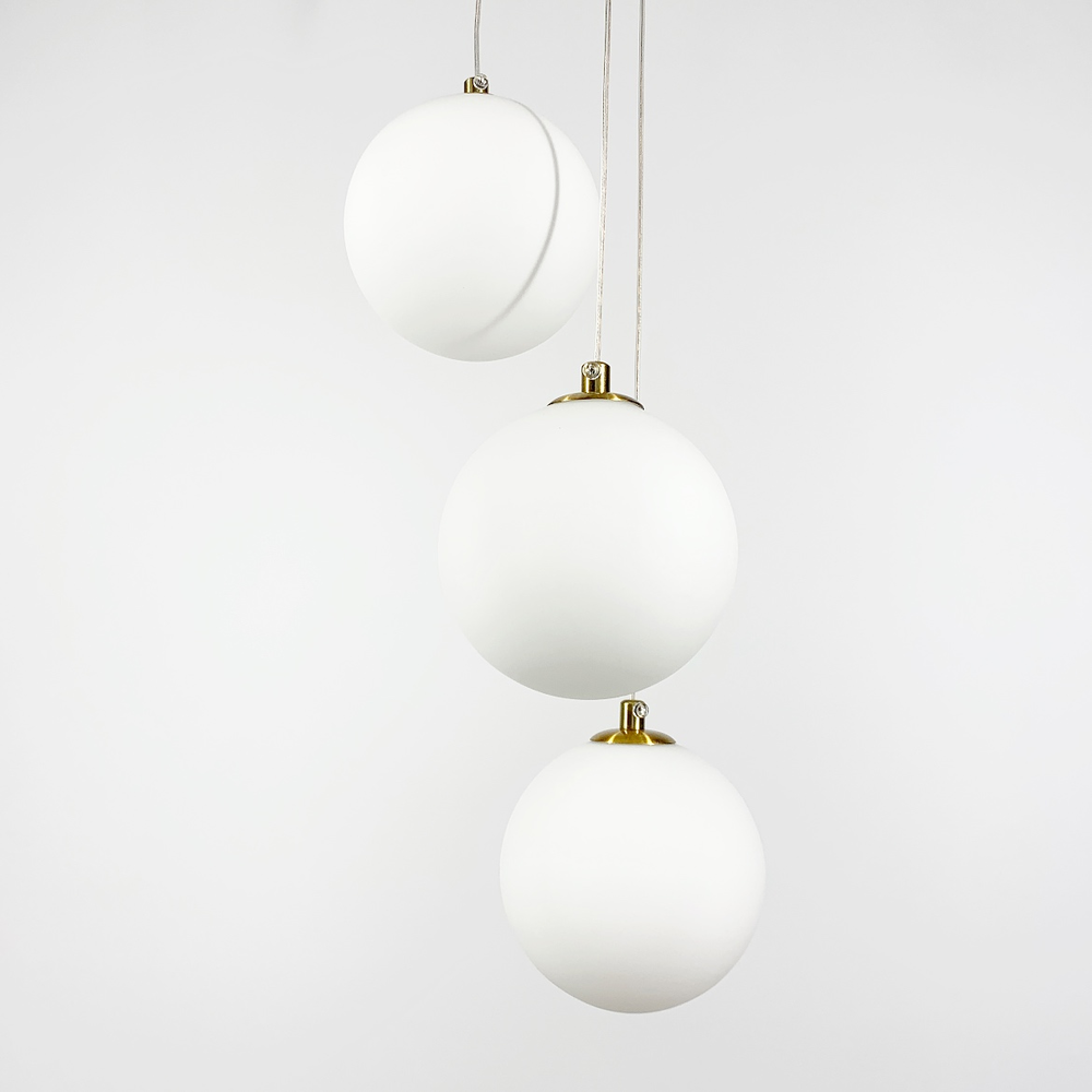 Люстра-трансформер підвісна Jar Bubble Ball з 3 білими плафонами (0286 GD 3) - фото 5