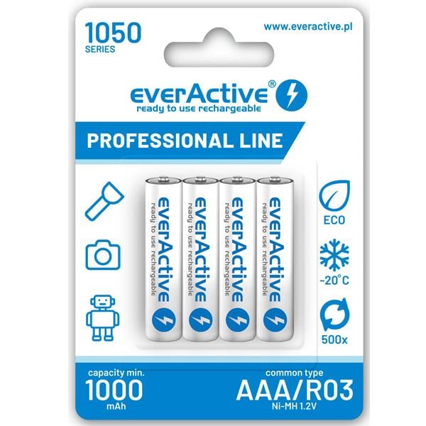 Акумулятор everActive AAA 1050 мАч NiMH 4 шт.