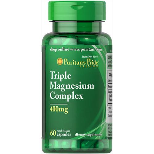 Мікроелемент магній Puritan's Pride Triple Magnesium 400мг 60 капс. (000013350)