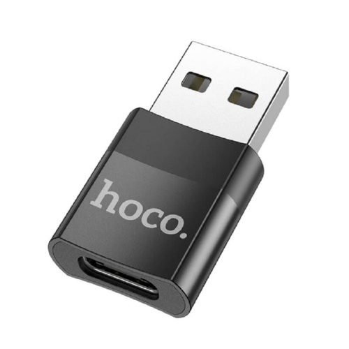 Переходник Hoco USB to Type-C UA17 Black