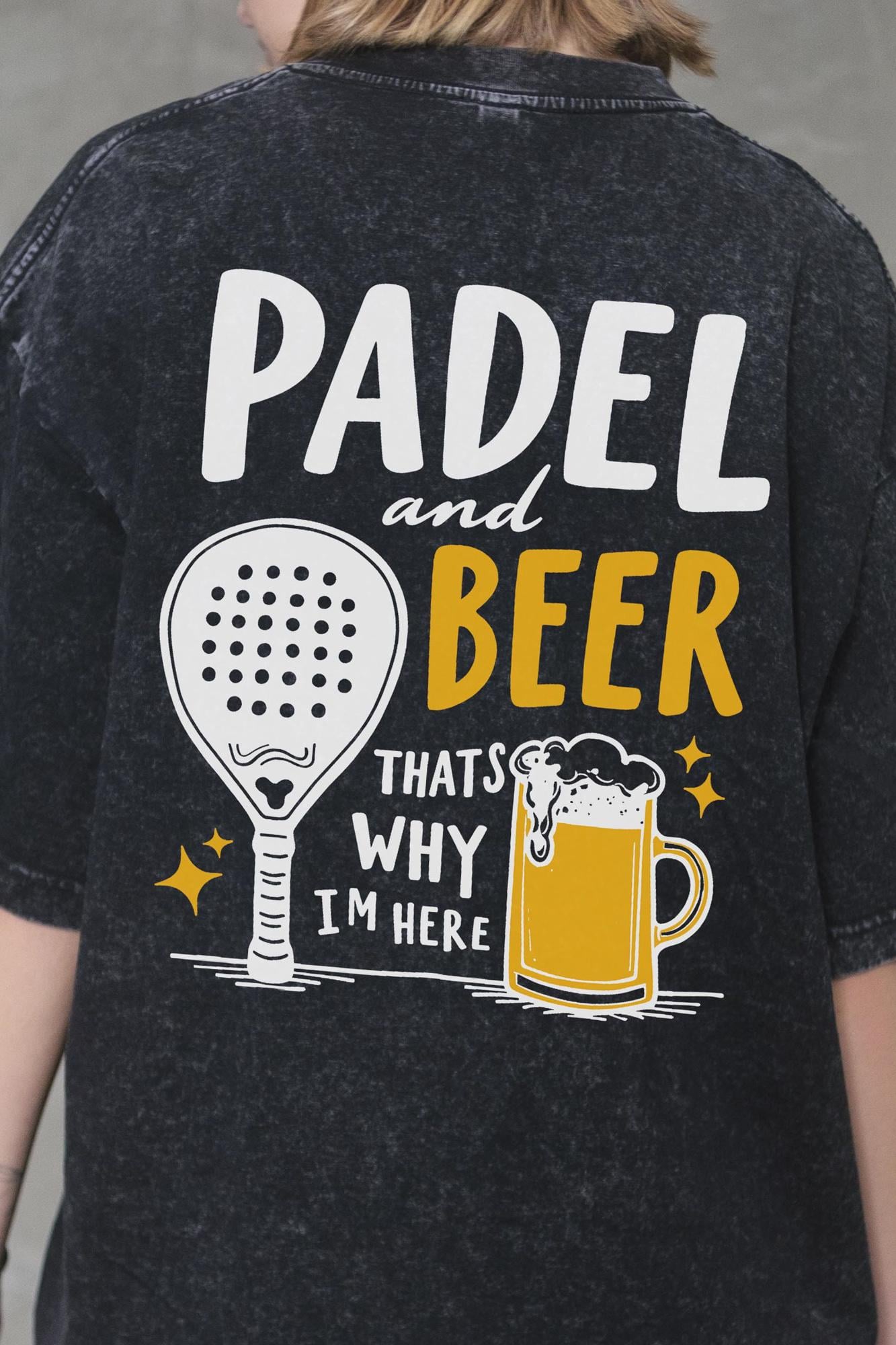 Футболка оверсайз Without Washed Padel And Beer L/XL Black (L/XL8056362 8056363) - фото 6