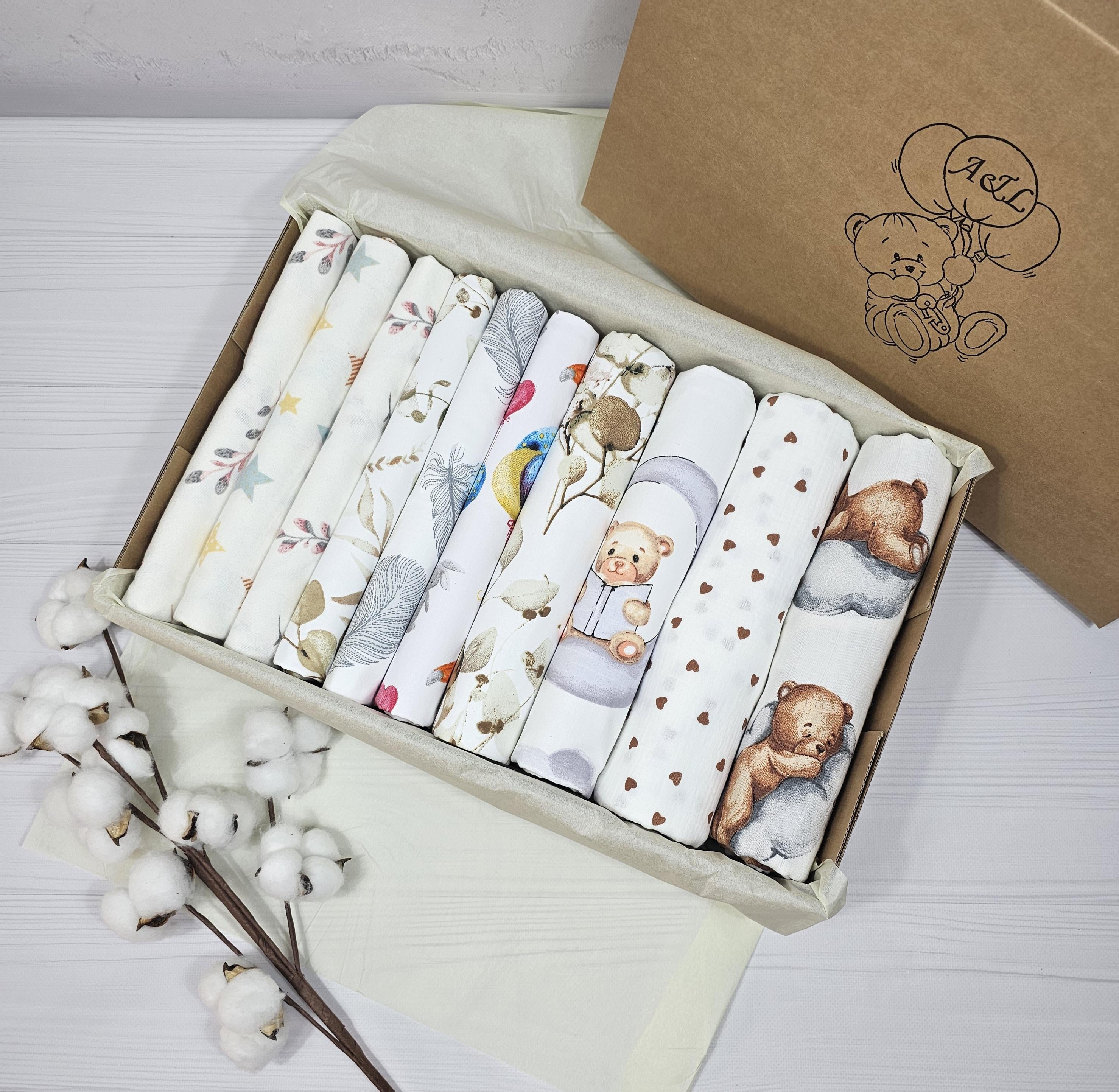 Набор пеленок детских a.l.babybox Шепот листьев 10 шт. (25075903)