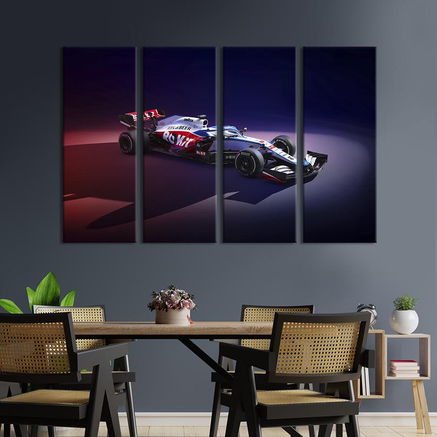 Картина на полотні Прохолодна болідна формула 1 209x133 см (1412-41)