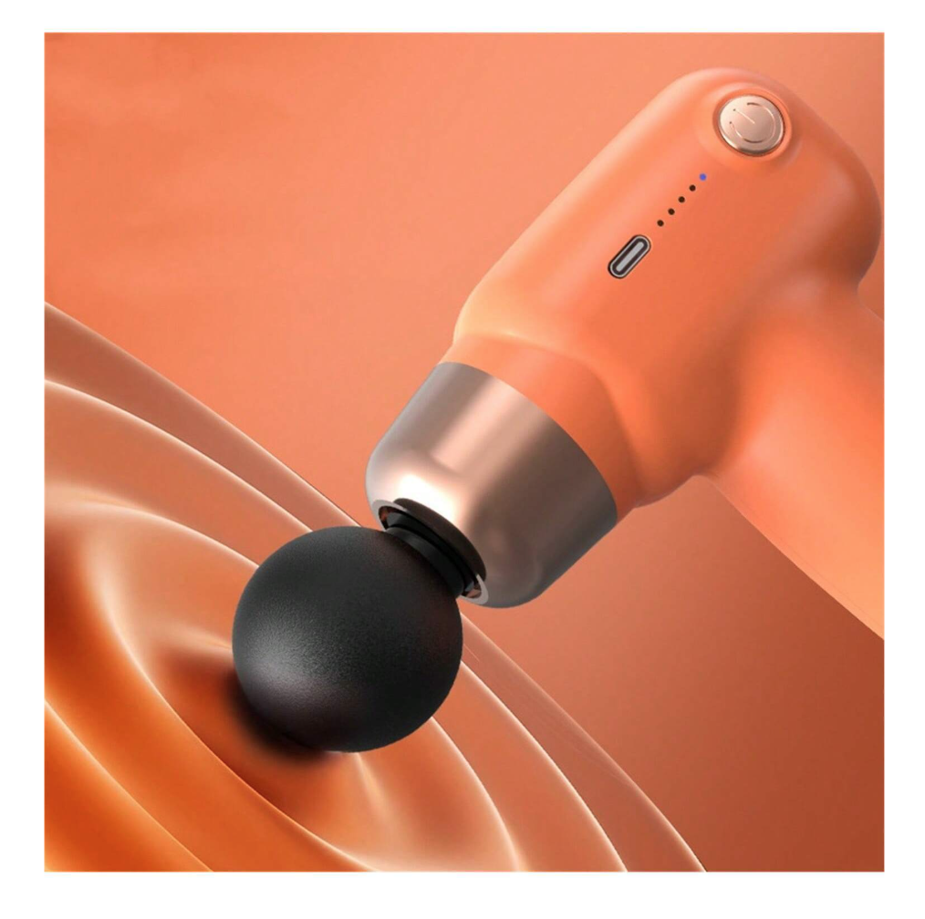 Массажер-пистолет для тела портативный R97183 4 насадки Type-С - фото 3 Массажер-пистолет для тела портативный R97183 4 насадки Type-С - фото 3