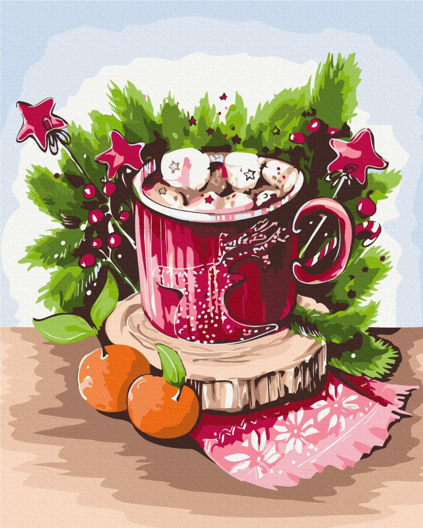 Картина по номерам Brushme Премиум Маршмеллоу в чашке 40x50 см (PBS52744)