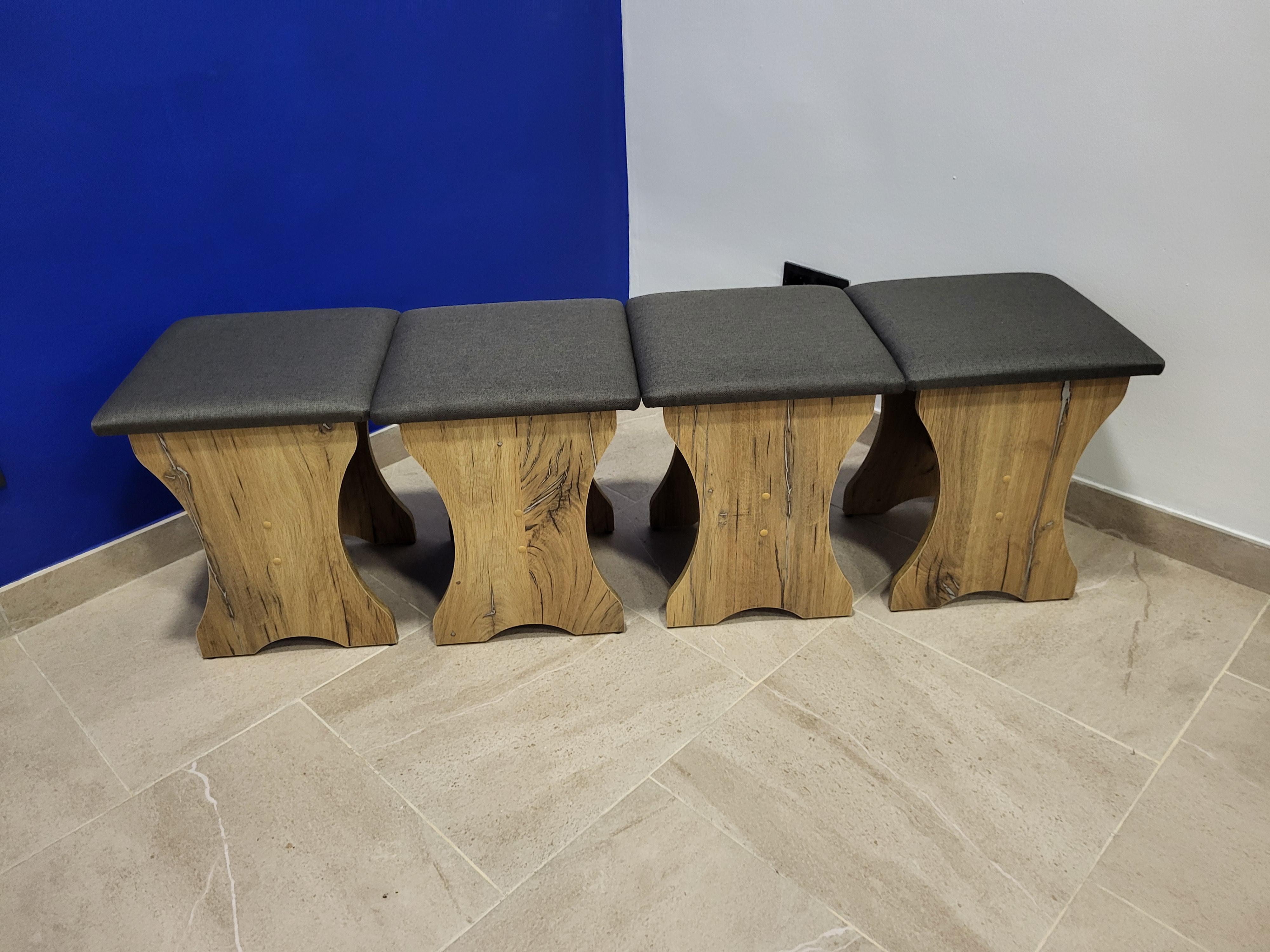 Комплект табуретов Семейный 35х35х44 см 4 шт. Дуб Флагшток/Мальмо (TTTT-DF-M)