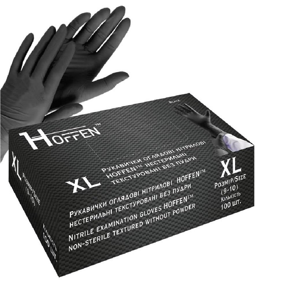Перчатки нитриловые HOFFEN HFN-13301XL 3,5 г нестерильные нетекстурированные б/п XL 100 шт. Черный (f96e2939) - фото 1 Перчатки нитриловые HOFFEN HFN-13301XL 3,5 г нестерильные нетекстурированные б/п XL 100 шт. Черный (f96e2939) - фото 1