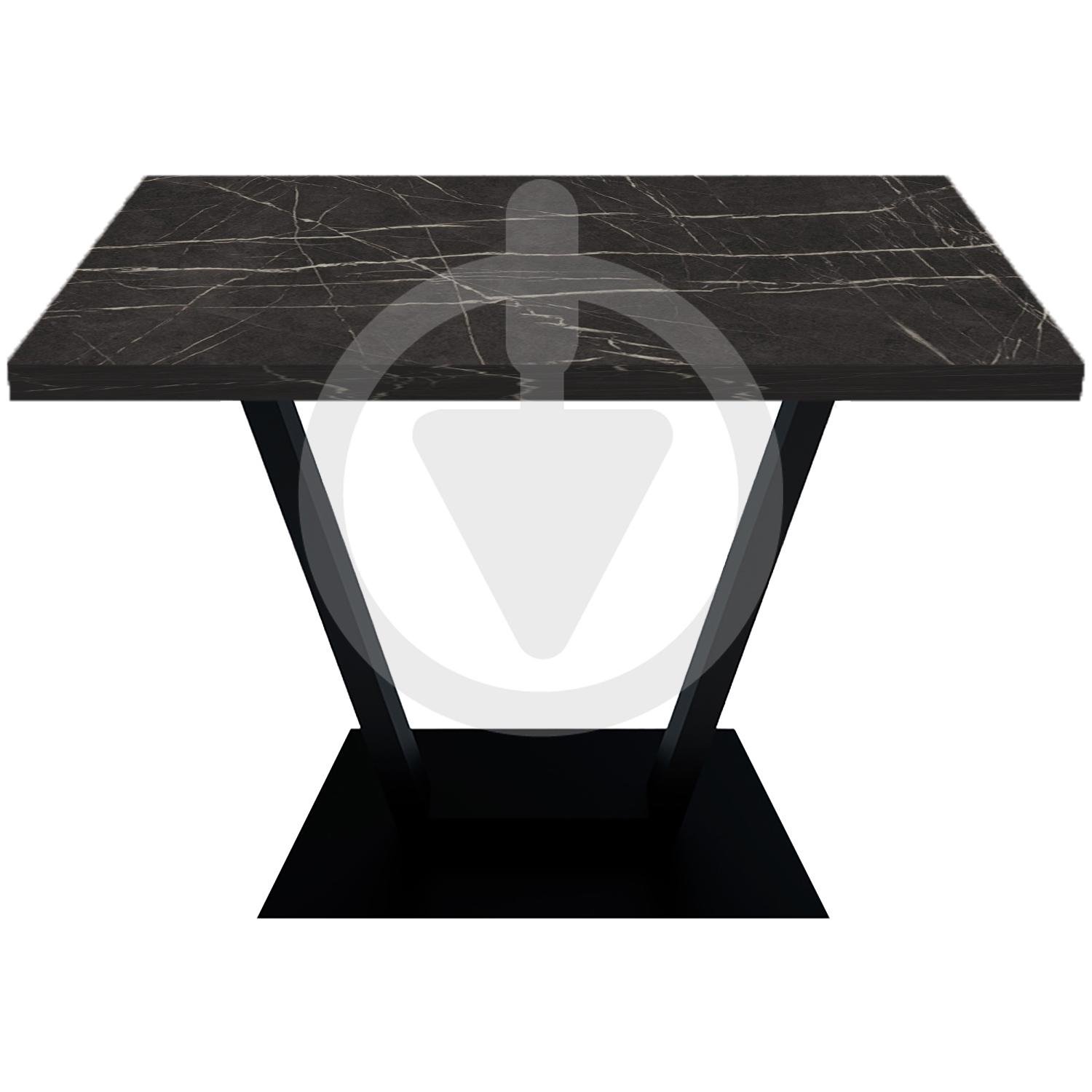 Стол кухонный MebliRoMax Vegas 100х70 см Loft Пьетра Гриджио/Черный Стол кухонный MebliRoMax Vegas 100х70 см Loft Пьетра Гриджио/Черный