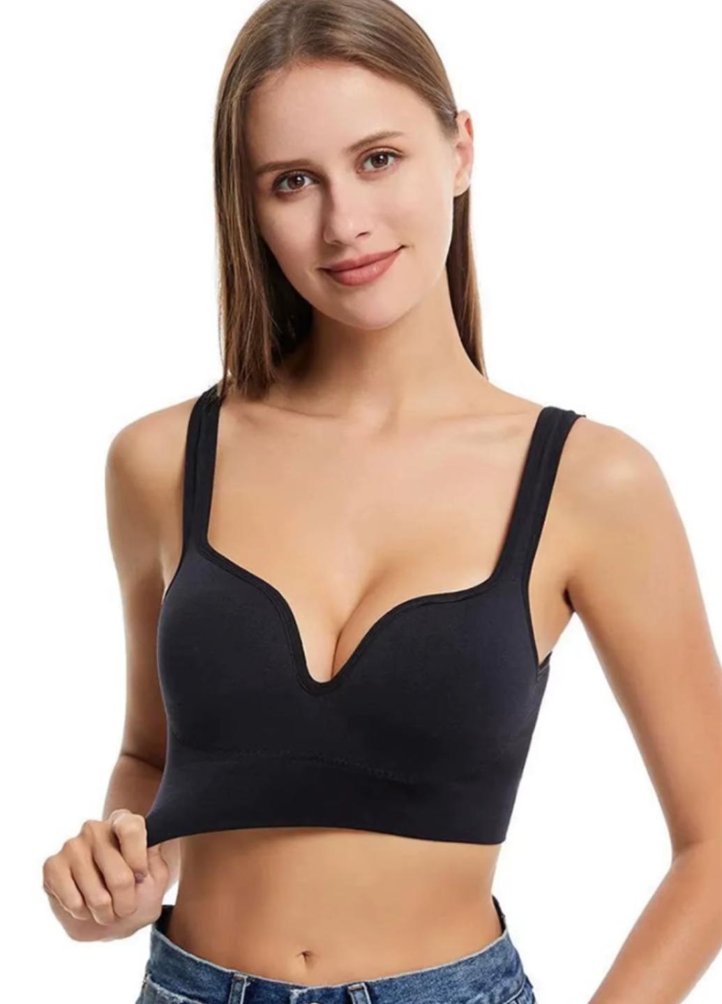 Топ с формованными чашками Wonderful Short L Черный (1719-44-01)