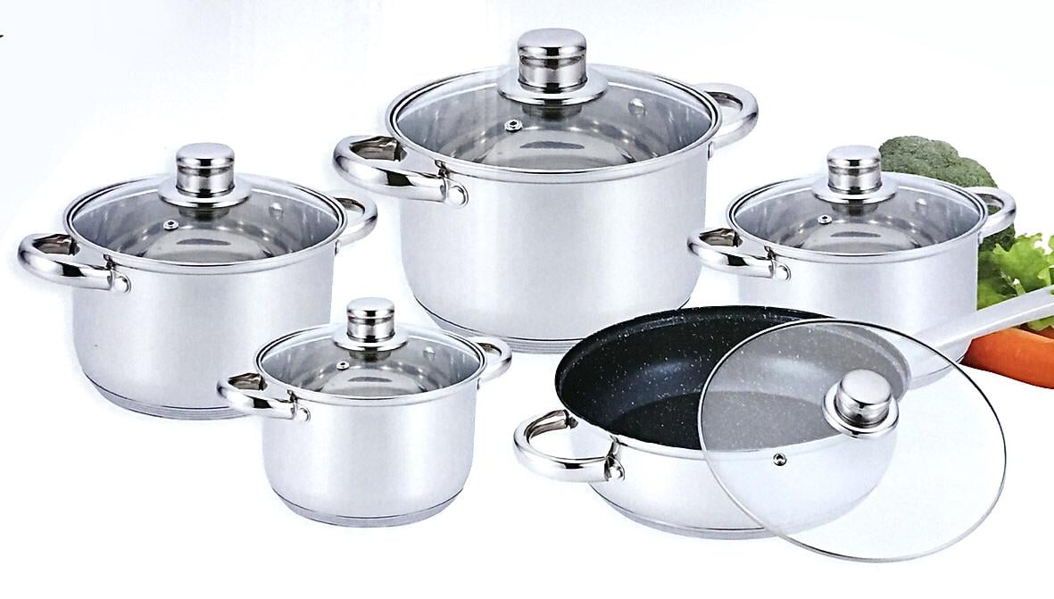 Набор кастрюль BN-195 нержавеющая сталь 10 пр. (9508511)