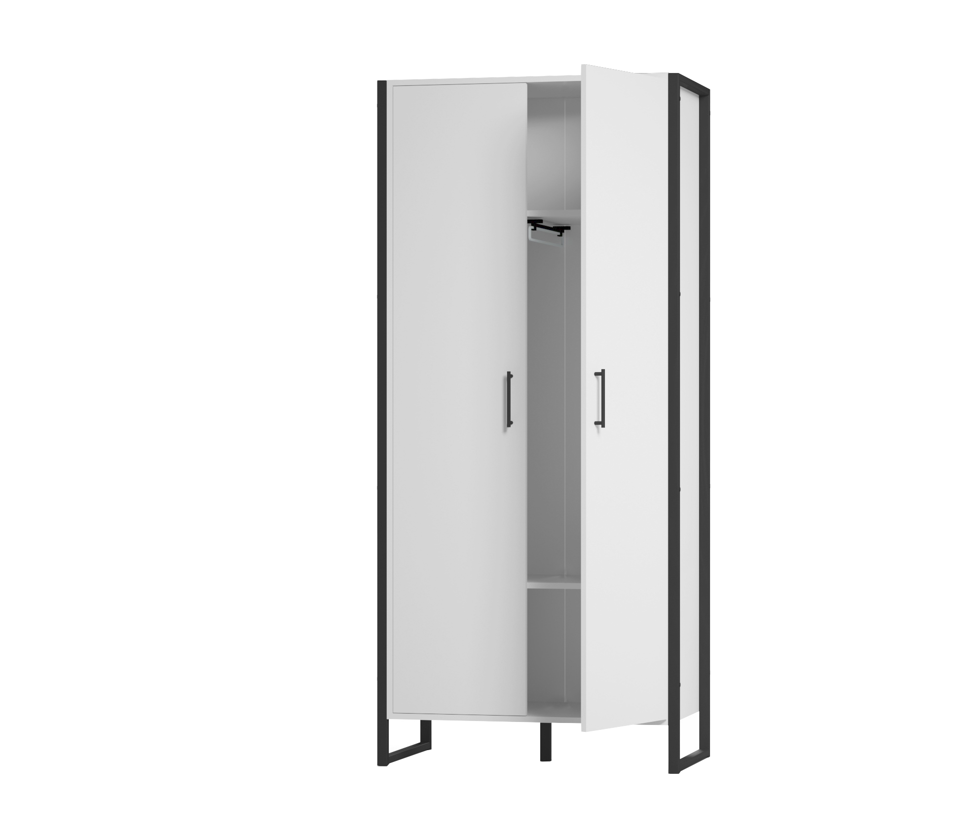 Шкаф лофт ОП-654 Orange-Line Черный/Белый (404545)