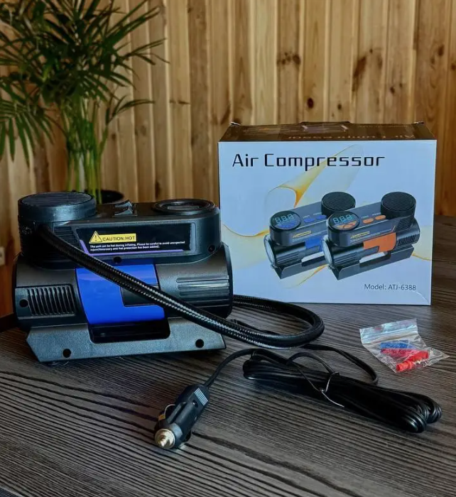 Автомобільний компресор для закачування шин від прикурювача - фото 3