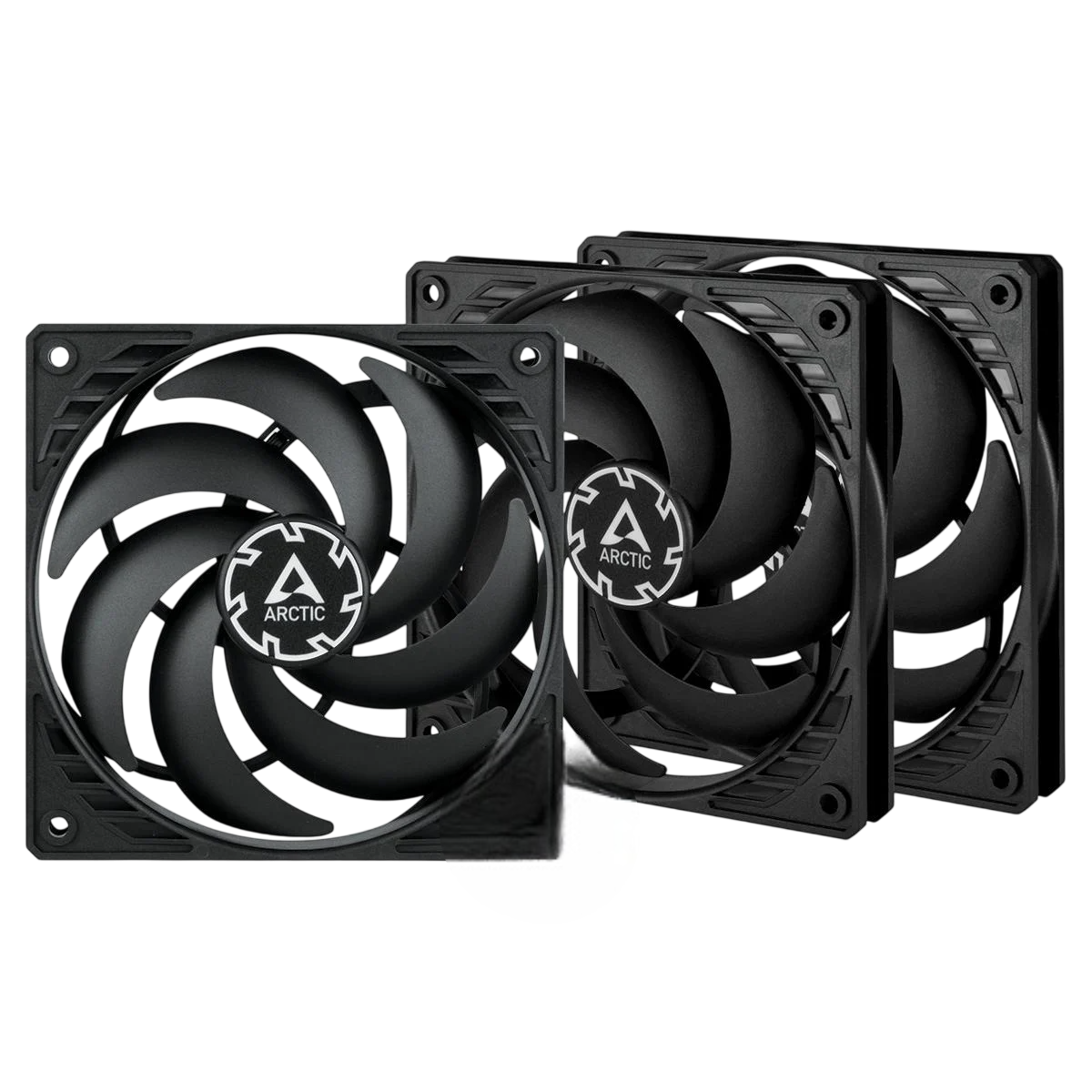 Комплект корпусных вентиляторов Arctic P12 Slim PWM 120 мм 4-Pin FDB 3 шт. Black (ACFAN00275A)