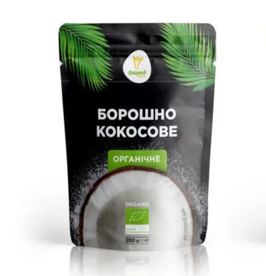 Мука кокосовая органическая Екород без глютена 200 г Мука кокосовая органическая Екород без глютена 200 г