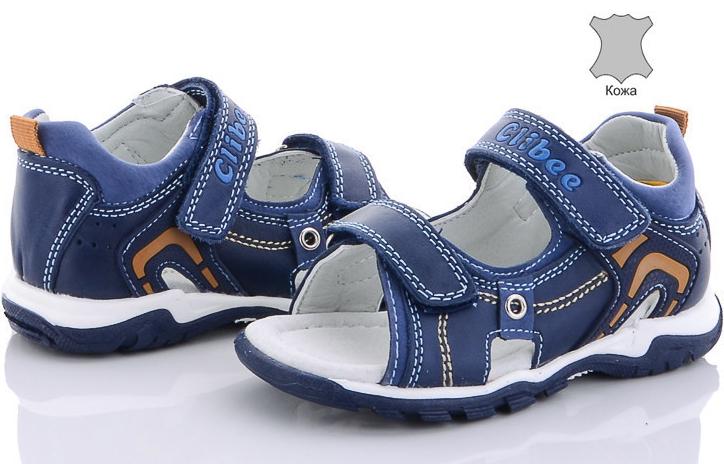 Шкіряні сандалі Clibee NAB6-blue-g р. 31 Синьо-коричневий