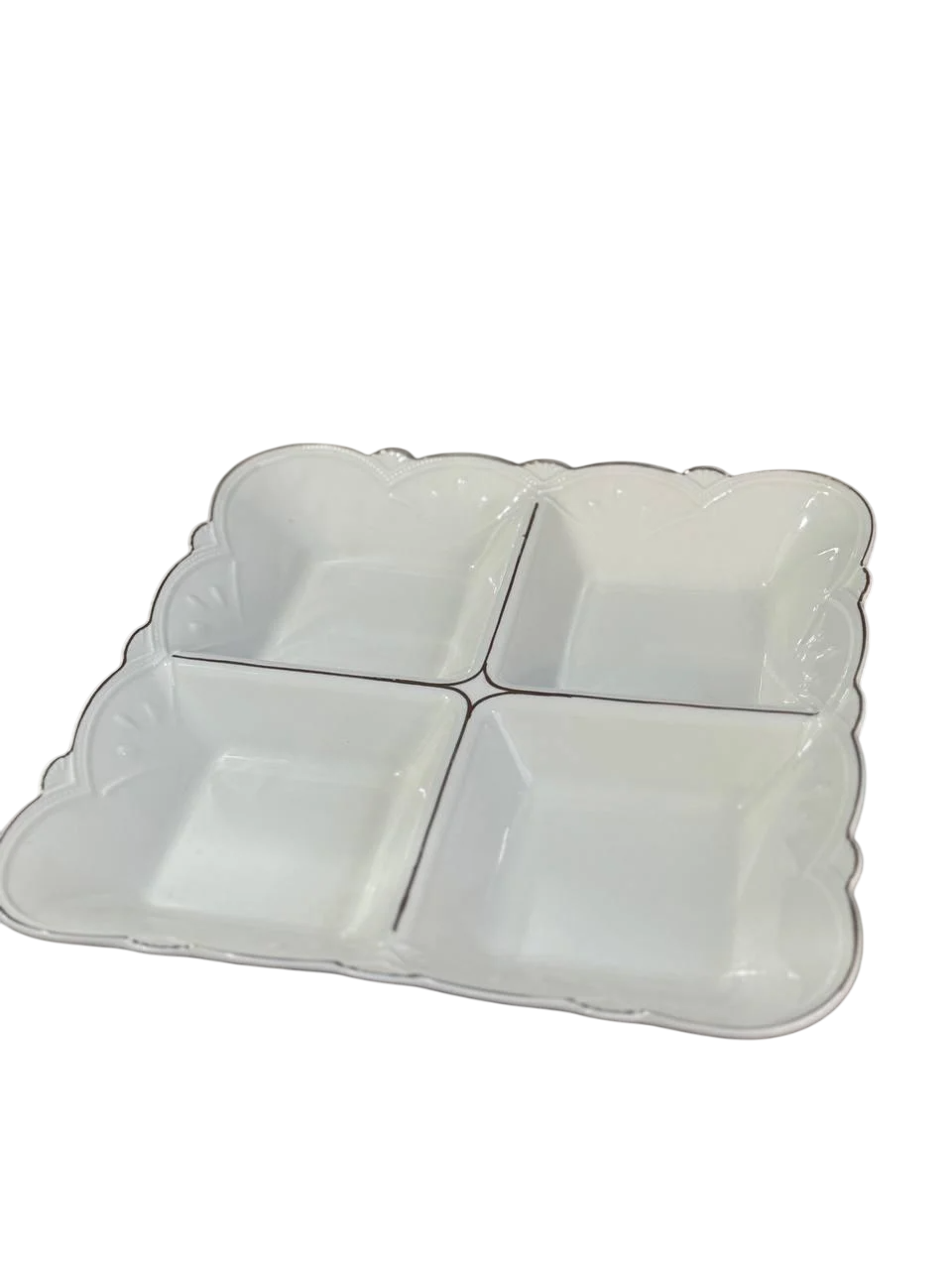 Менажниця керамічна YIWU HP-20-27 4-х секційна 25 см Білий (HP-20-27) - фото 5 Менажниця керамічна YIWU HP-20-27 4-х секційна 25 см Білий (HP-20-27) - фото 5