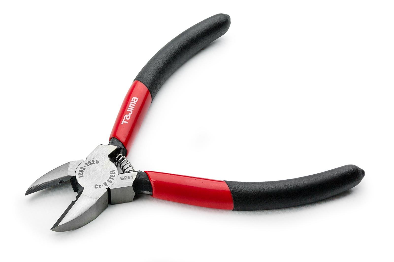 Кусачки-бокорезы мини диагональные TAJIMA Premium CrV изогнутые универсальные губки 125 мм (1202-1525)