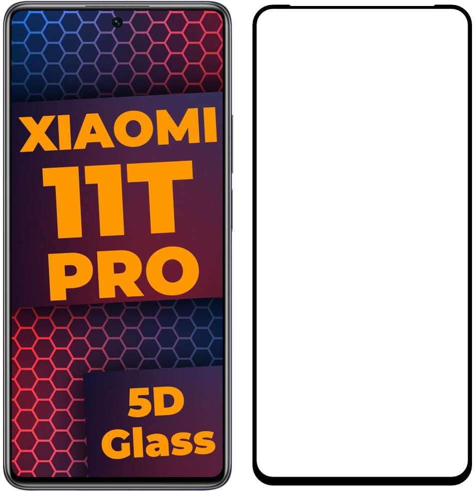 Стекло 5D Xiaomi 11T Pro защитное Full Glue Black (23845) Стекло 5D Xiaomi 11T Pro защитное Full Glue Black (23845)