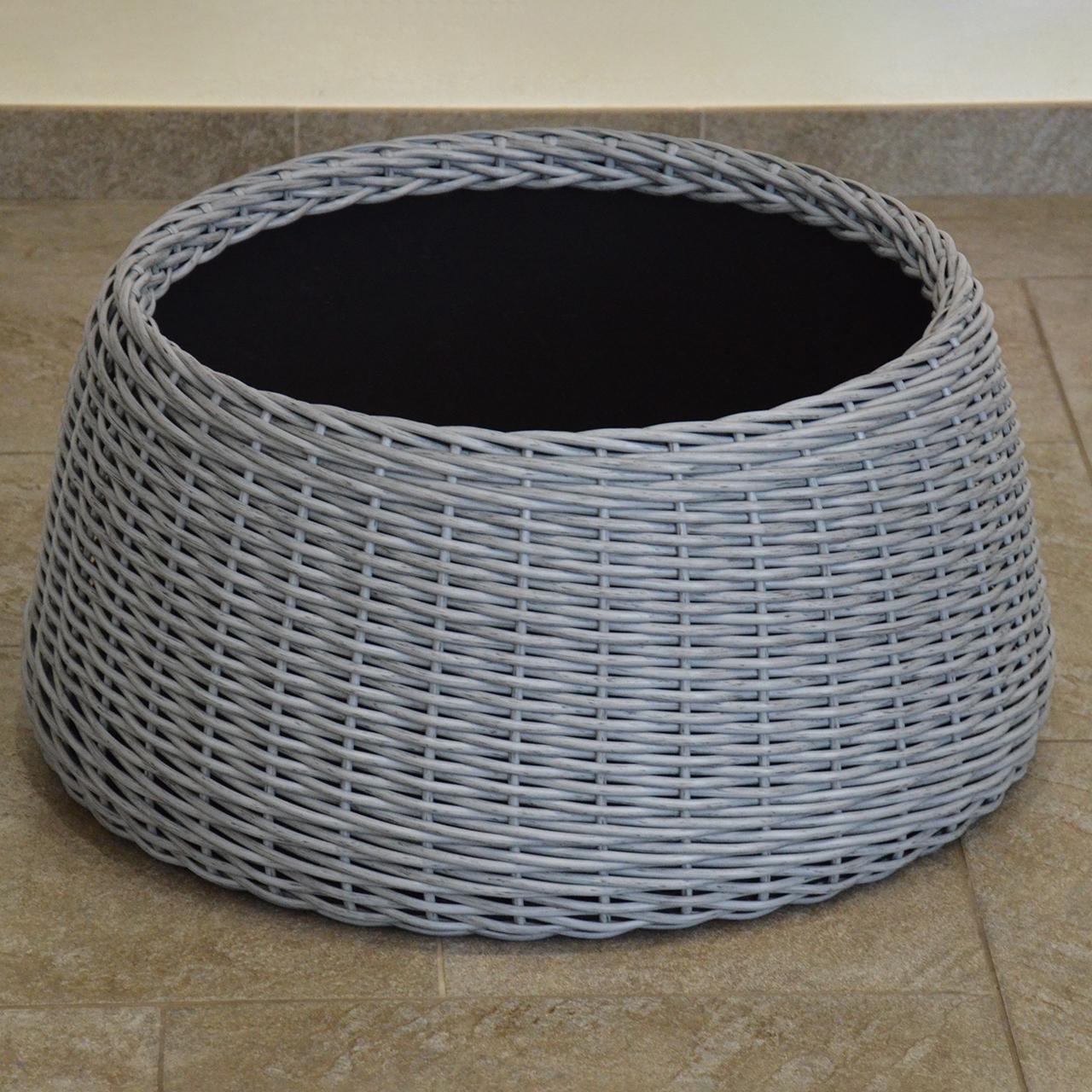 Подставка-юбка под елку плетеная из искусственного ротанга/ручной работы L Серый (23296111) - фото 5