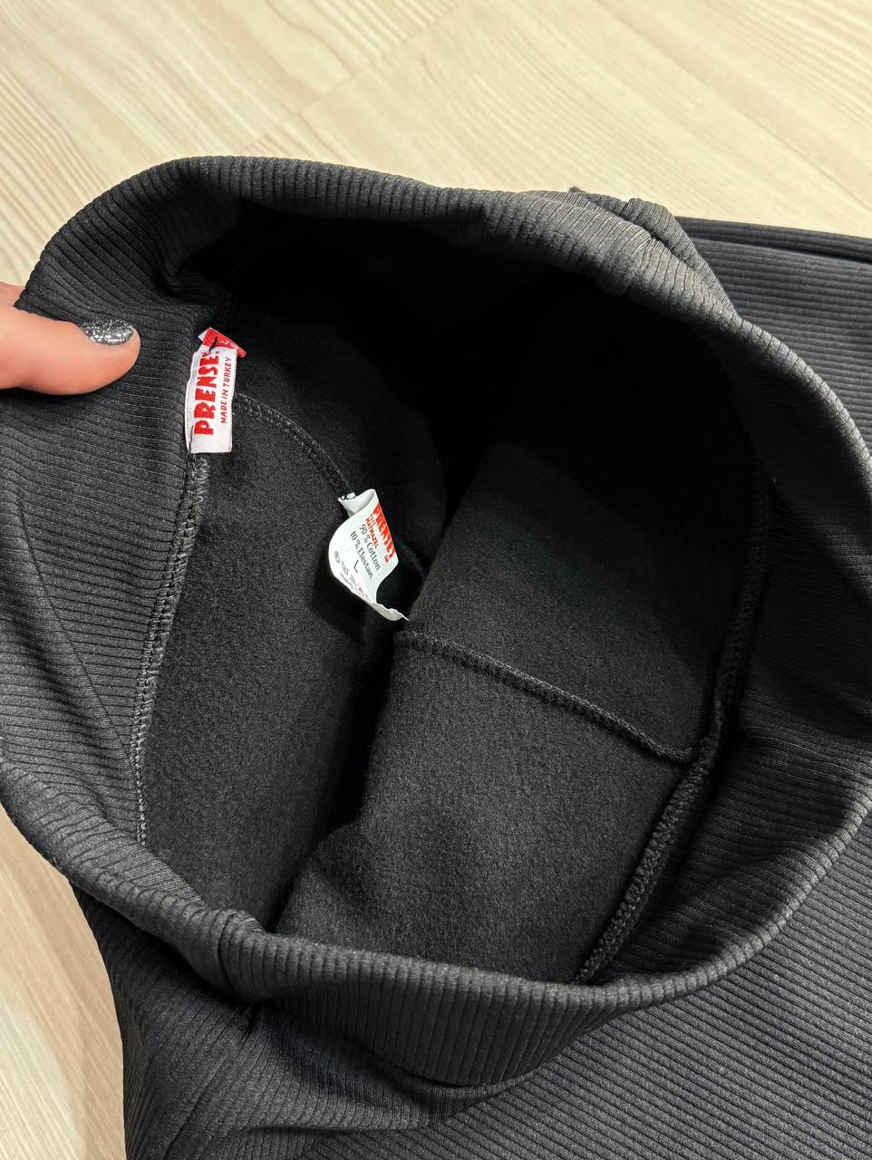 Лосины женские Prenses 806 утепленные клеш рубчик XL Черный (5682) - фото 2