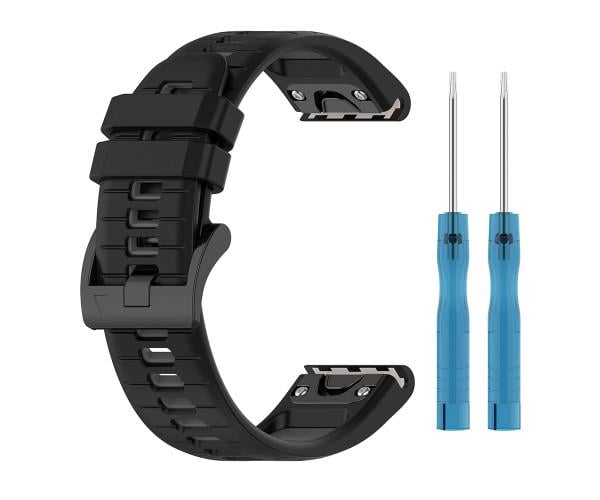 Ремешок Sport Silicone Dual Color для Garmin Descent Mk3/Descent Mk 3i 43 мм 20 мм Черный