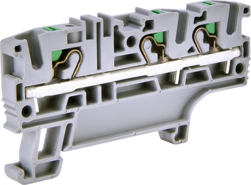 Клемма пружинная наборная ETI ESH-EFC.4/1+2 push-in 32А 4 мм2 71,8x6,2x39,2 мм Серый (3903257)