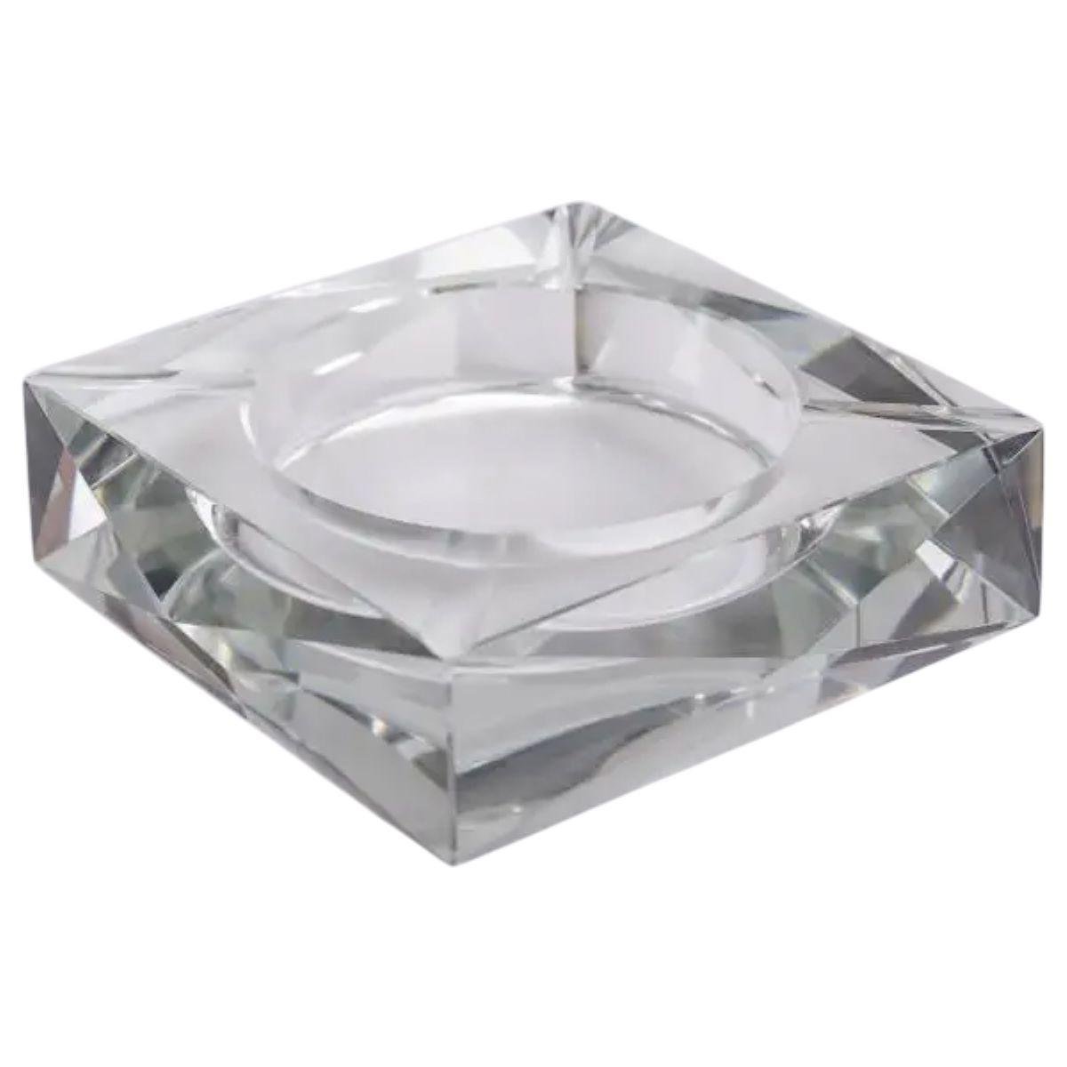 Попільничка скляна для сигарет квадратна настільна 13х13х4 см (HP-4-132)