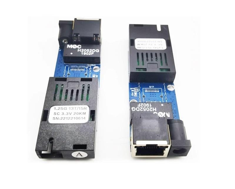 Комплект медиаконвертеров PCBA 100/1000M 1.25G 20KM SC RJ45 гигабитный одномодовый (00-00028103)