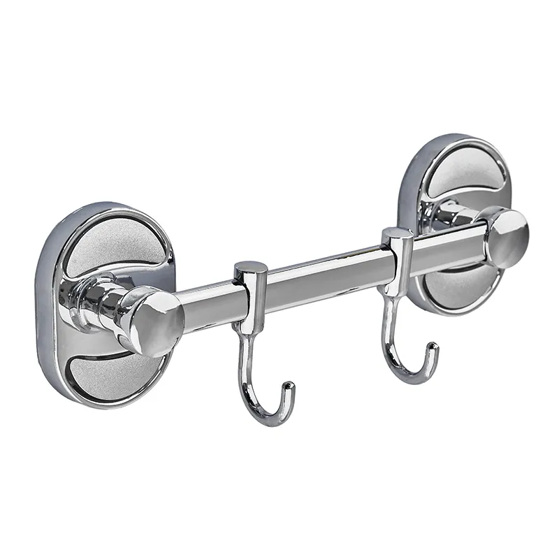 Планка для рушників Zerix AFB-0115-2 з 2-ма рухливими гачками (ZX5050)