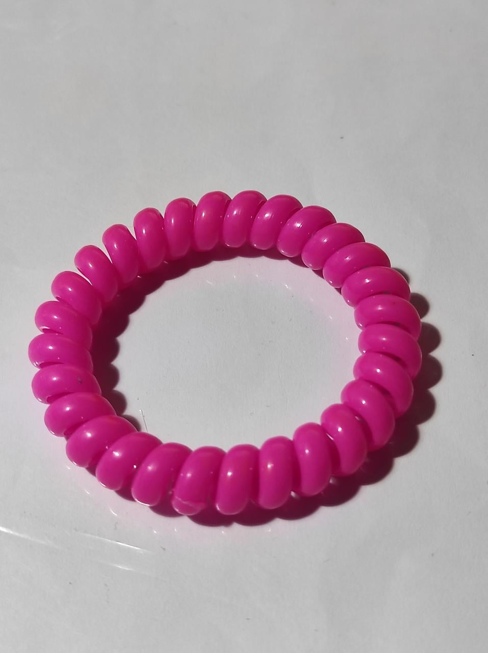 Резинка Спираль толстая 5,5 см глянцевая Ярко-малиновый (K7-4-1728-МАЛ)