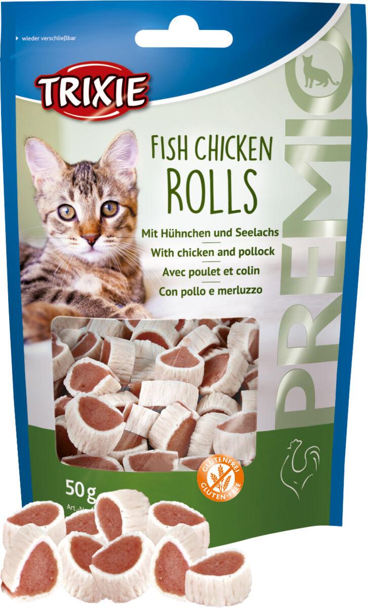 Лакомство для кошек Trixie Premio Fish Chicken Rolls роллы с курицей и рыбой 50 г (1789920317)