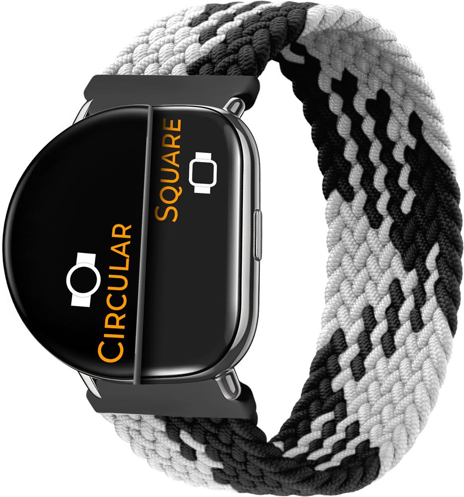 Ремешок Solo Loop Multi для ZEPP E Square/Circular (145 мм) Black/White (26347-1E)