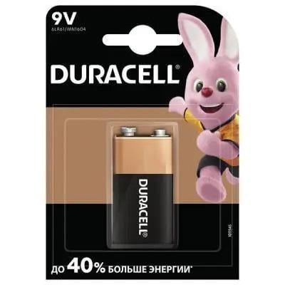 Батарейка щелочная Duracell 6LR61 9V 6F22 (101340) - фото 1